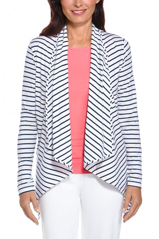 Marietas Sun Wrap | White/Navy Stripe