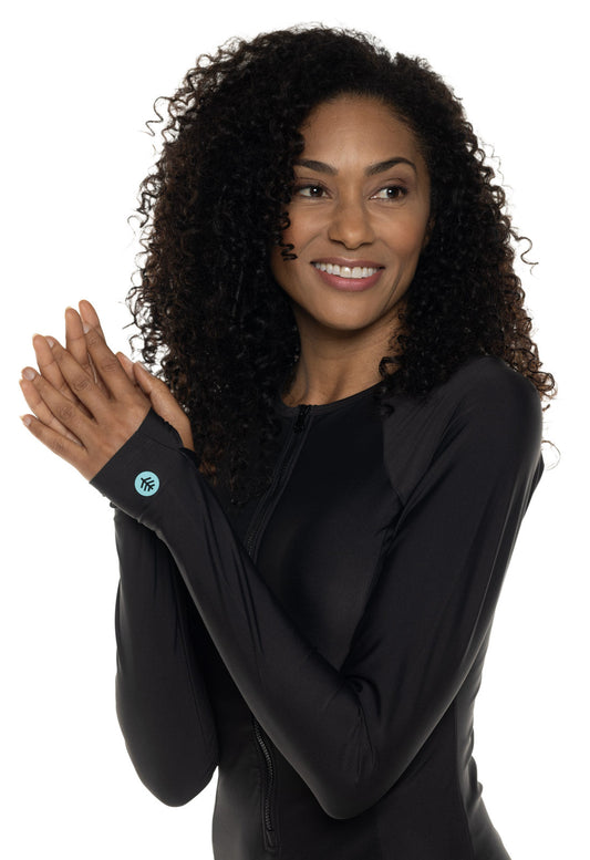 Escalante Long Sleeve Swimsuit | Black