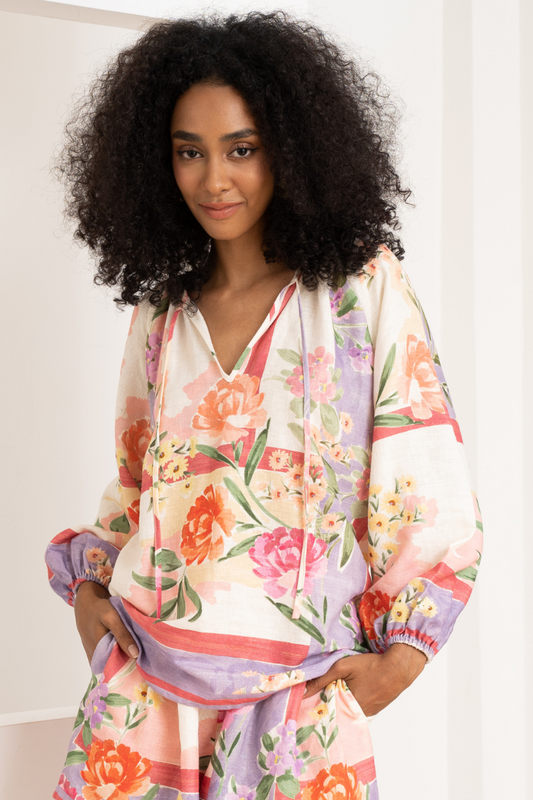 LESLIE LINEN TOP
