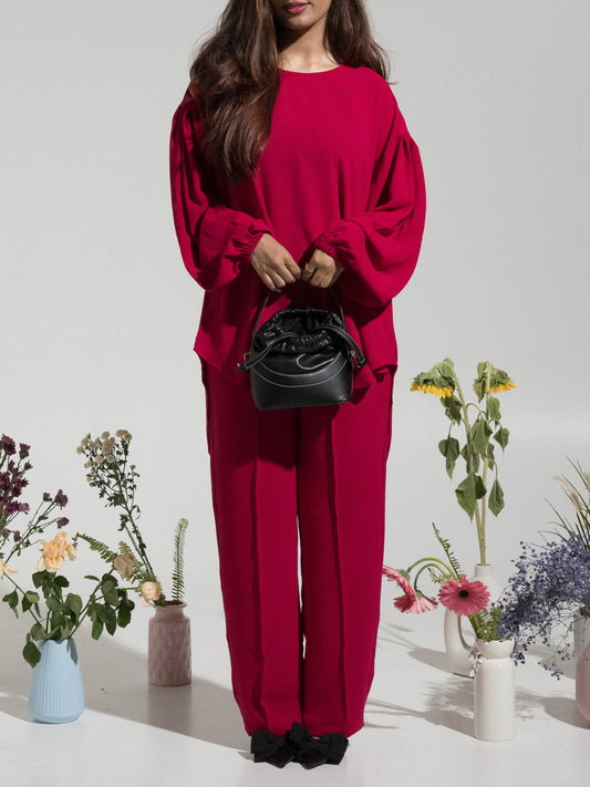 Jenna Everyday Co-Ord Set - Hot Pink