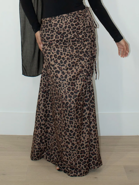 Fahdah Leopard Maxi Skirt
