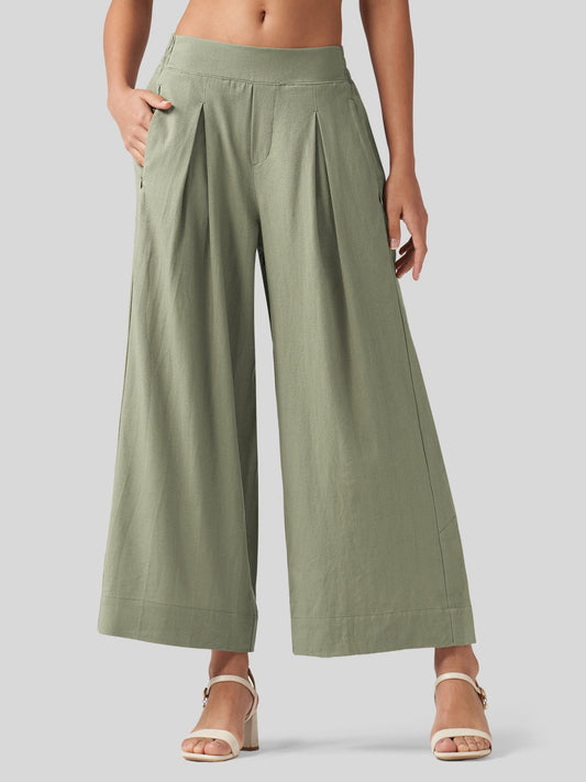 Linen Palazzo Wide Pants