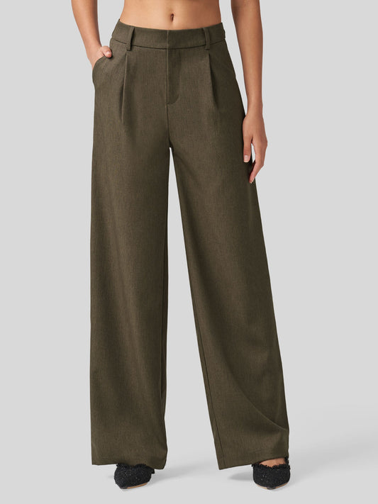Pleated Wide Leg Pants
